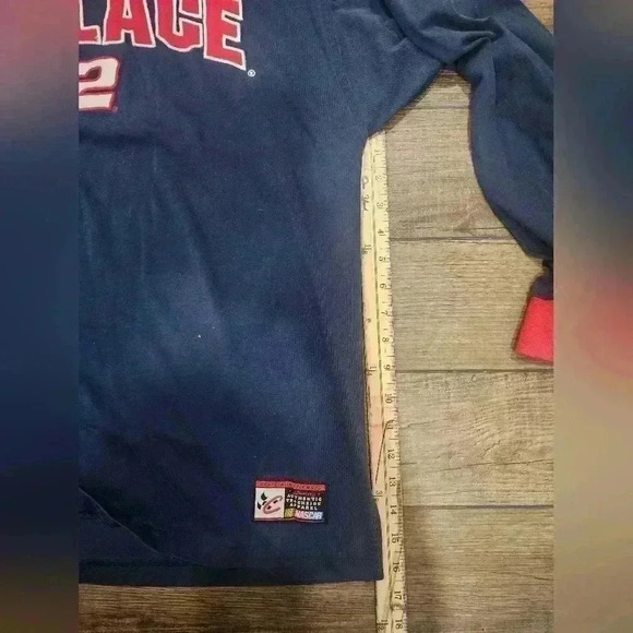 Chase Authentics Sweatshirt Men's Size L Navy Blue Vintage NASCAR Wallace #2 - Picture 6 of 6
